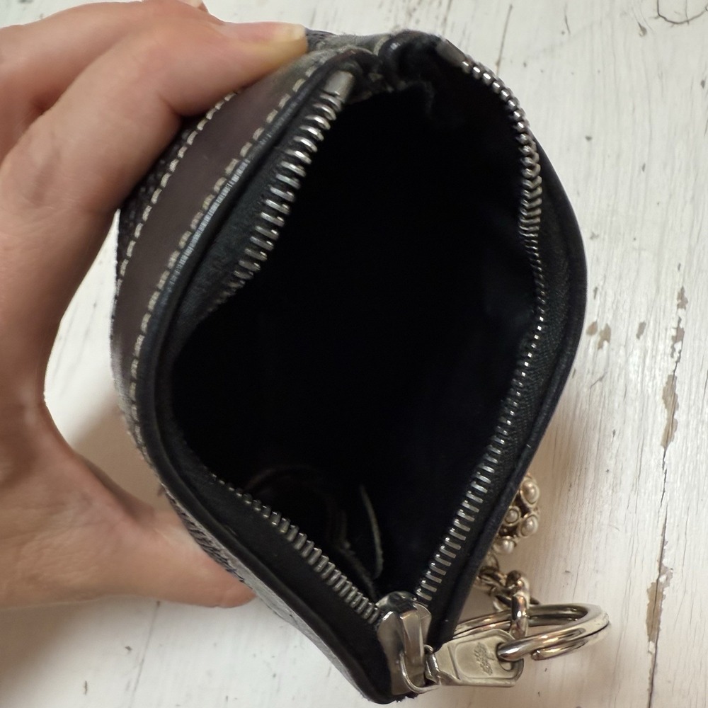 Vintage Mulberry Handbag Black Scotch Grain Leather Micro Bag & Coin Purse $1250 - Picture 14 of 15